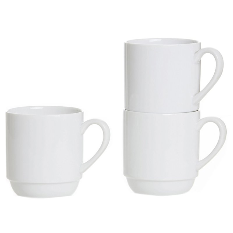 Ritzenhoff & Breker tasses à café BIANCO, porcelaine blanche, 245 ml, 6 pièces