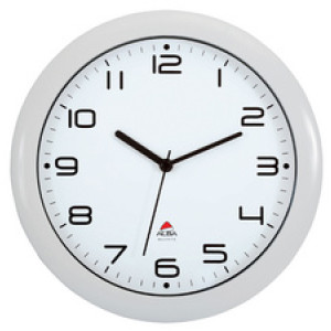 ALBA wandklok HORNEW, wit, quartz uurwerk stil, 30 cm