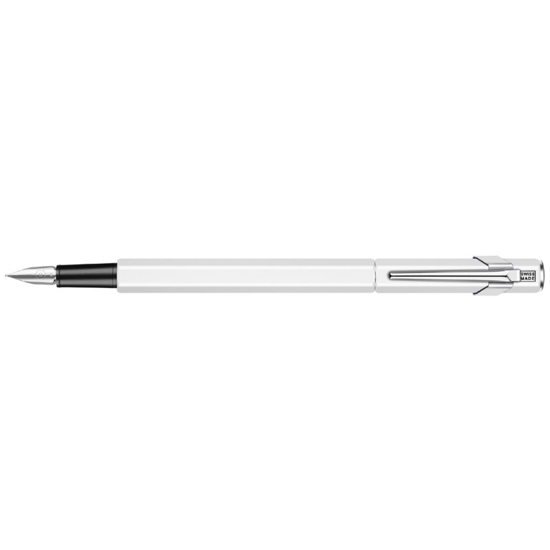 CARAN D'ACHE stylo plume 849 Classic Line, blanc, pointe moyenne, corps hexagonal