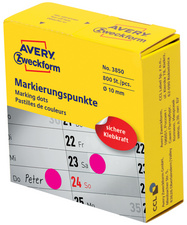 AVERY Zweckform markeringspunten 10 mm, geel, 800 stuks