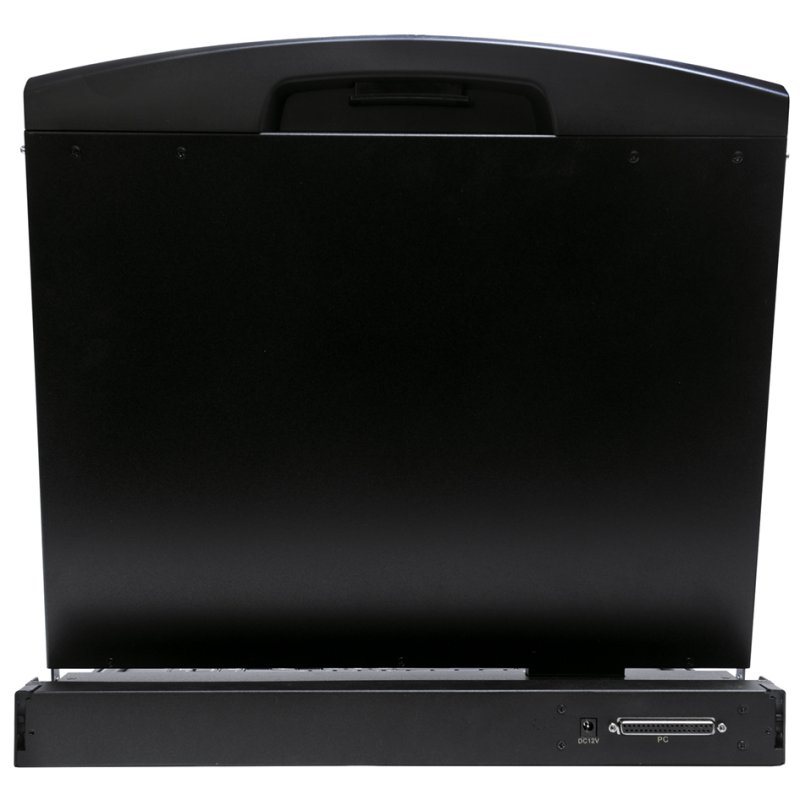 LogiLink Professional 19" LCD KVM console, German keyboard, 1366×768 pixels, black