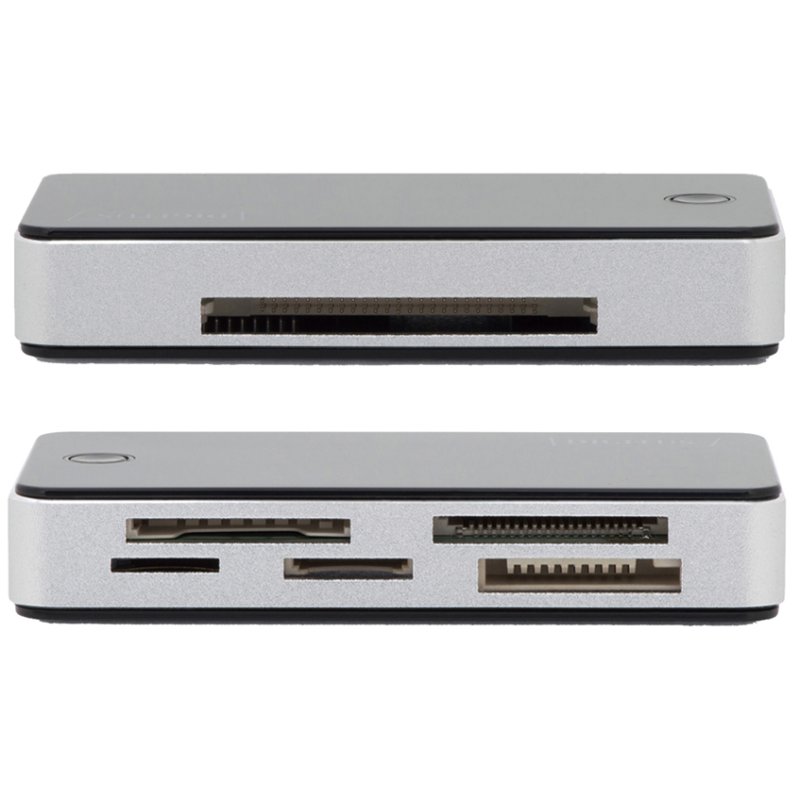DIGITUS USB 3.0 kaartlezer All-in-one, zwart/zilver, 5 Gbit/s