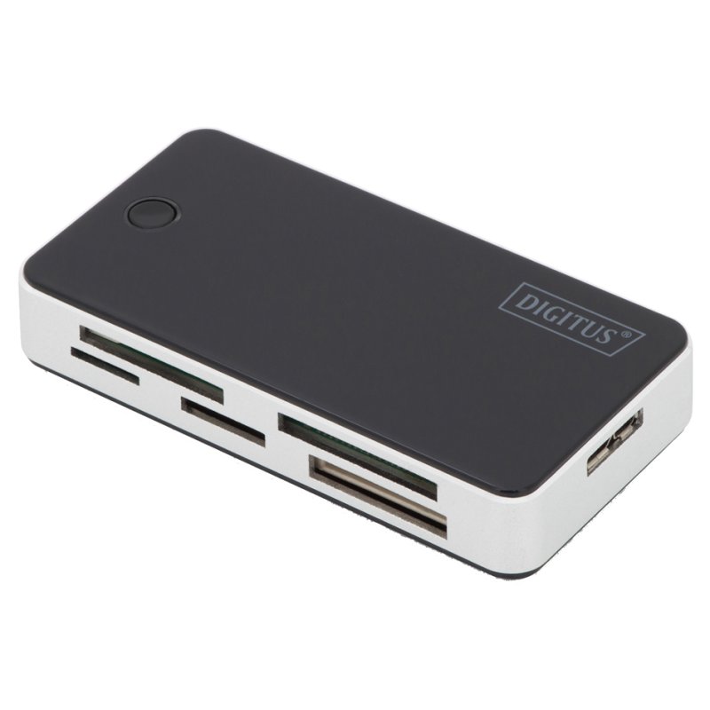 DIGITUS USB 3.0 kaartlezer All-in-one, zwart/zilver, 5 Gbit/s