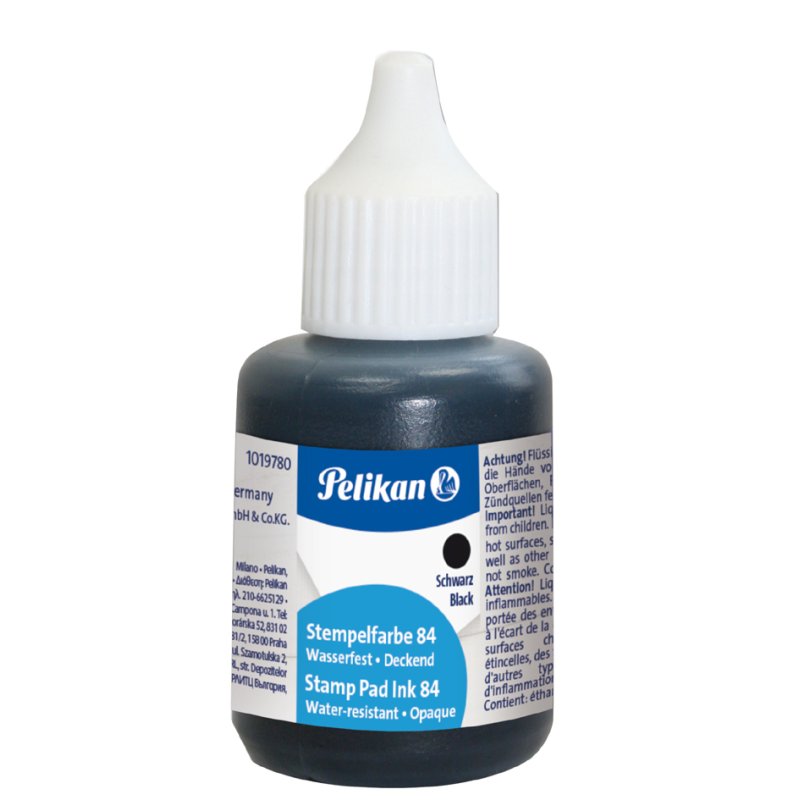Pelikan encre pour tampon 84, résistant à l'eau, blanc, 30 ml