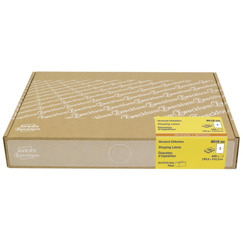 AVERY Zweckform étiquettes d'expédition, 210 × 148 mm, blanc, 600 pièces