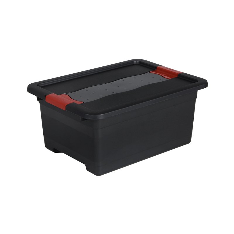 keeeper boîte de rangement Eckhart, 12 litres, gris graphite/rouge