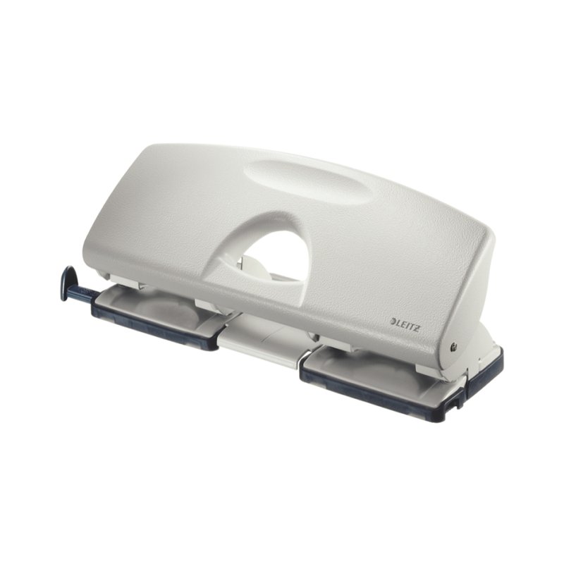 LEITZ dubbele perforator, 25 vel capaciteit, grijs