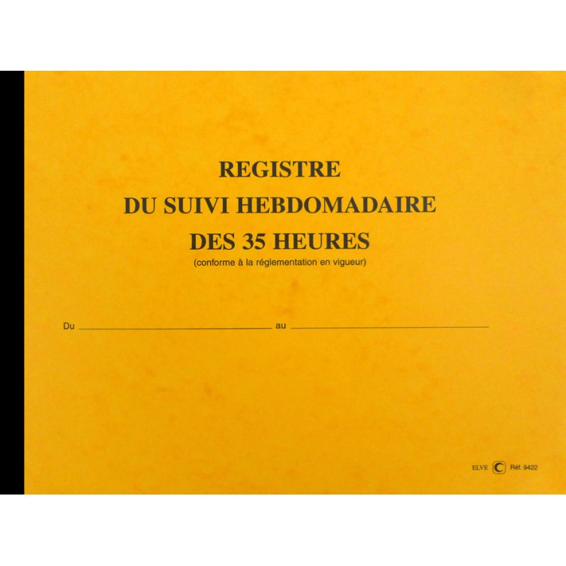 ELVE agenda hebdomadaire semaine de 35 heures, 240×320 mm, 108 pages, 53 semaines