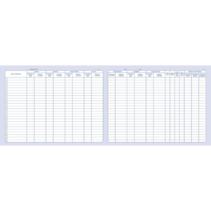 ELVE agenda hebdomadaire semaine de 35 heures, 240×320 mm, 108 pages, 53 semaines