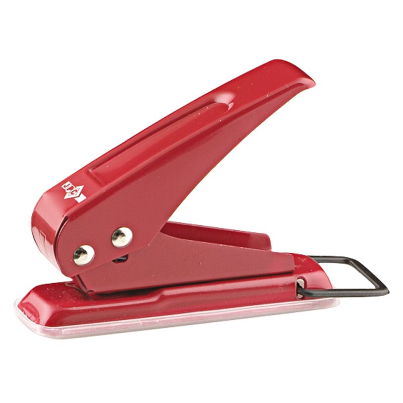 Wonday perforateur simple, métal, bleu/rouge assorties