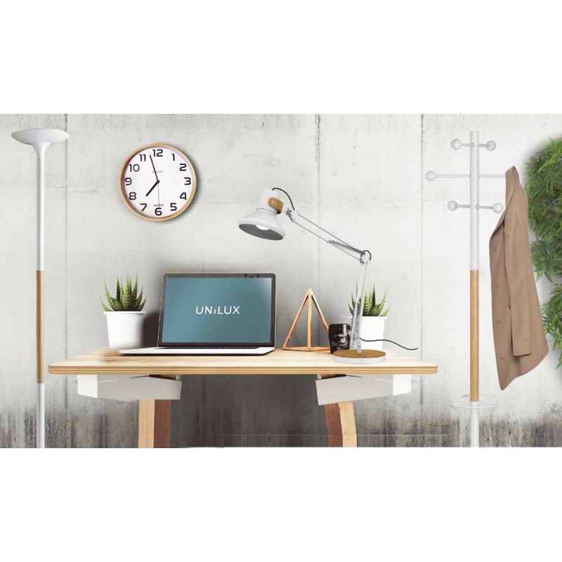 UNiLUX portemanteau ACCESS, hauteur 175 cm, hêtre/blanc