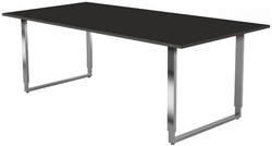 kerkmann conferentietafel AVETO, hoogte verstelbaar, wit, 200×100 cm