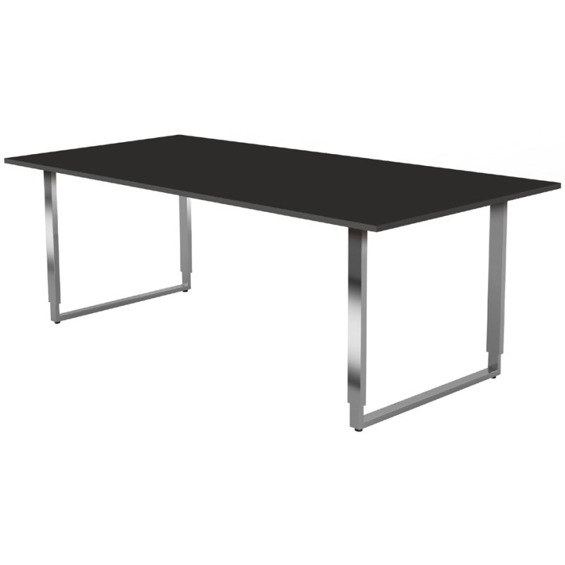 Kerkmann table de conférence AVETO, hauteur réglable, wengé, 200×100 cm