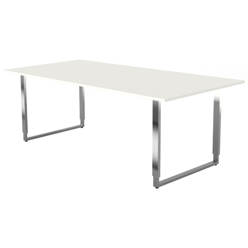 Kerkmann table de conférence AVETO, hauteur réglable, wengé, 200×100 cm