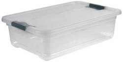 keeeper opbergdoos Cornelia, 7 liter, transparant, 39,5×29,5×9,5 cm