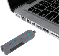 LogiLink USB-beveiligingsslot, blauw, 1 sleutel, 8 vergrendelingen