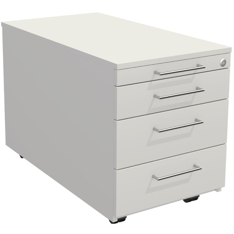 Kerkmann rolcontainer ARTLINE, 3 tiroirs, blanc, verrouillable