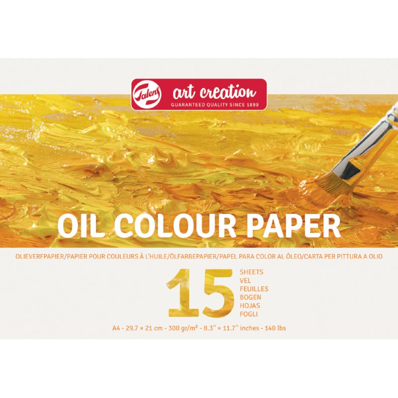 Royal Talens ArtCreation oil painting pad A4, linen texture, natural white, 15 sheets