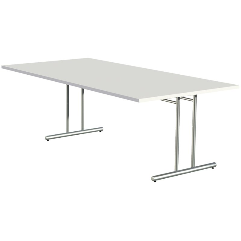 Kerkmann table de conférence ARTLINE, blanc, 200×100×72 cm, piètement type C