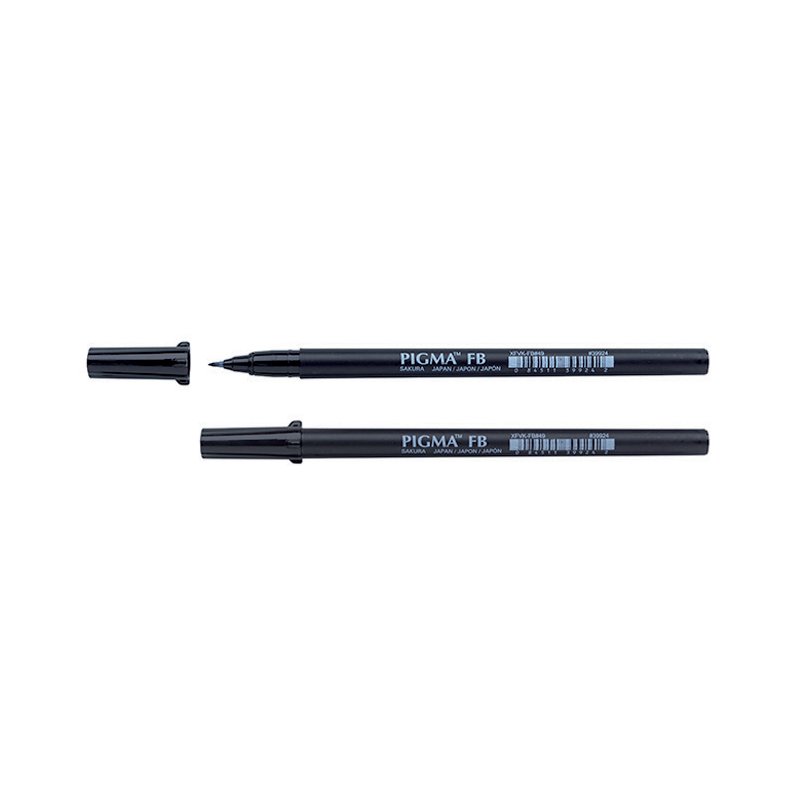 SAKURA PIGMA BRUSH stylos pinceaux, permanent, noir, 3 pièces