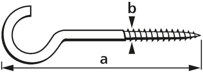 Suki waslijnhaken gebogen, verzinkt staal, 12 stuks, 65×4,8×22 mm