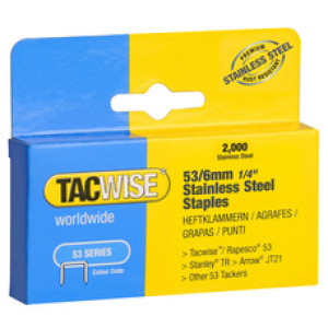 TACWISE nietjes 53/8 mm, roestvrijstaal, 2000 stuks