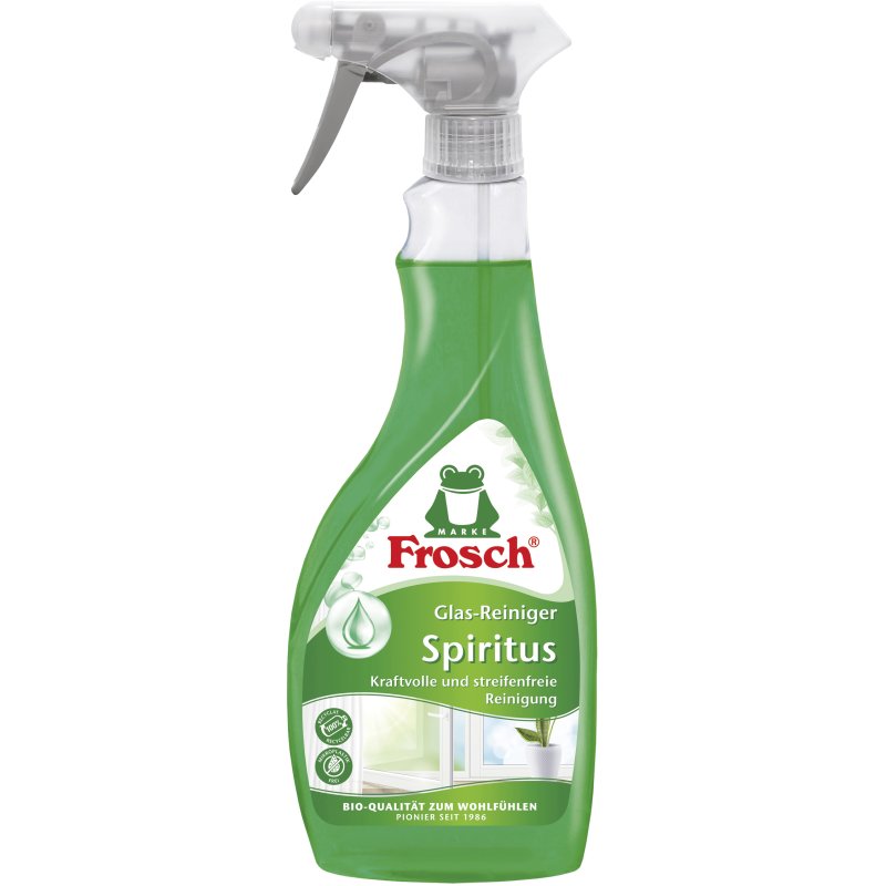 Frosch glasreiniger spiritus spray, streepvrij, 500 ml