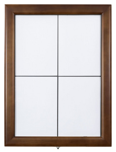 Securit LED vitrinekast CLASSIC, 4 x A4, teakhout, afsluitbaar