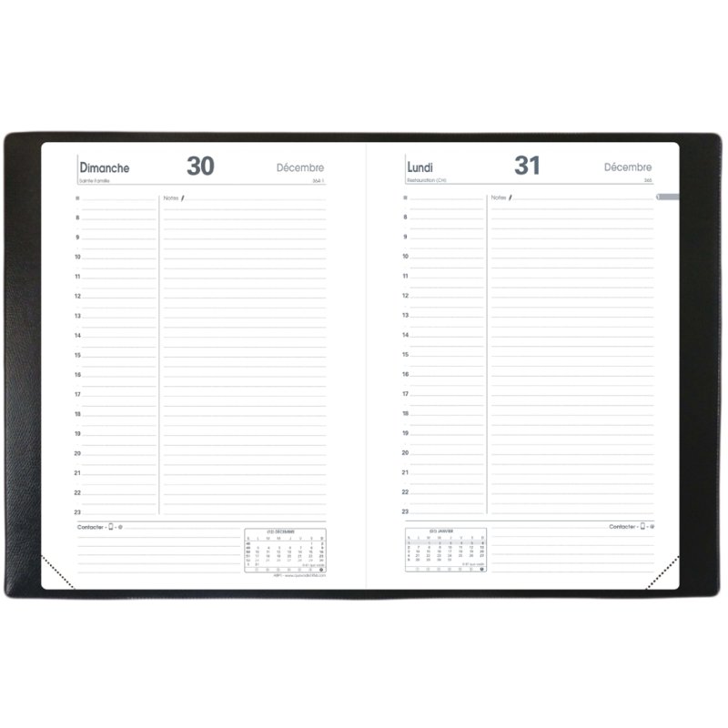 QUO VADIS agenda ABP1, 130×210 mm, 2027, zwart