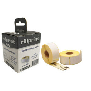 Rillprint etiketten 89×28 mm, wit thermopapier, DYMO LabelWriter compatibel, 2 rollen