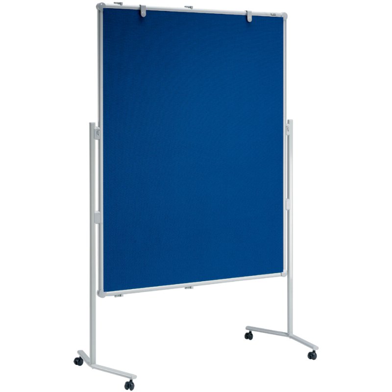MAUL table de modération MAULpro, blanc/bleu, 1200×1500 mm, tissu/tableau blanc