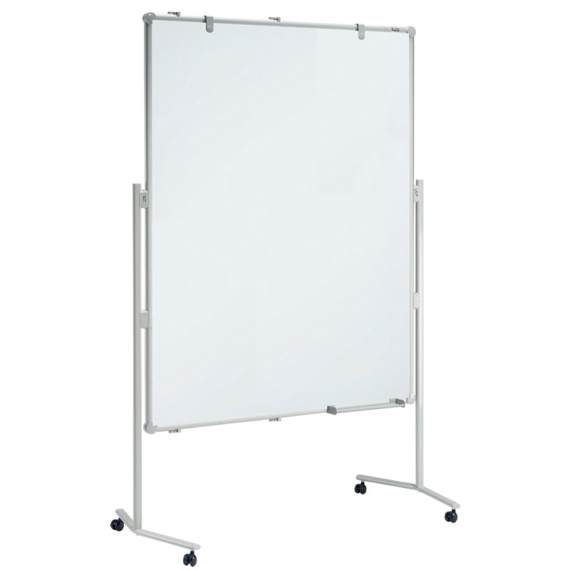 MAUL table de modération MAULpro, blanc/bleu, 1200×1500 mm, tissu/tableau blanc