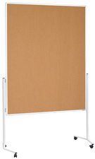 magnetoplan moderatietafel Moderat120x150, naturkurk, wit aluminium frame, 1200×1500 mm
