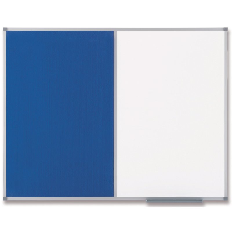 Nobo tableau blanc/tableau d'affichage combiné, 90×60 cm, feutre bleu, magnétique