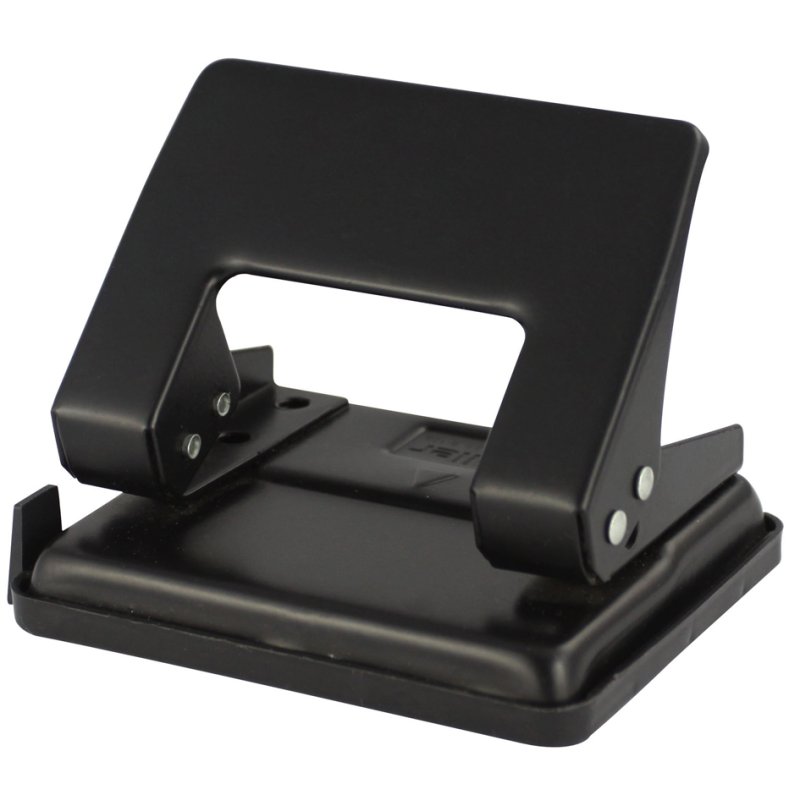 Pavo 2-hole punch, black, 20 sheets