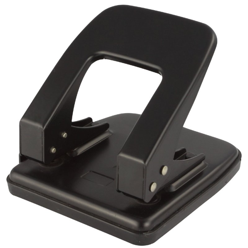 pavo perforateur 35 feuilles, métal noir, avec bac de récupération