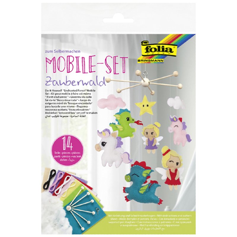 folia Toverbosmobiel starterset, 14-delig, met instructies en snijpatronen