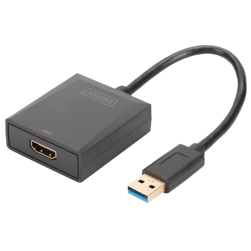 DIGITUS USB 3.0 to HDMI video adapter, black, 1920×1080 pixels