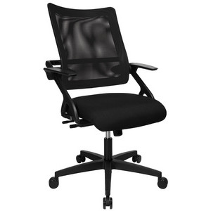 Topstar bureaustoel New S'move, zwart/blauw, met armleuningen