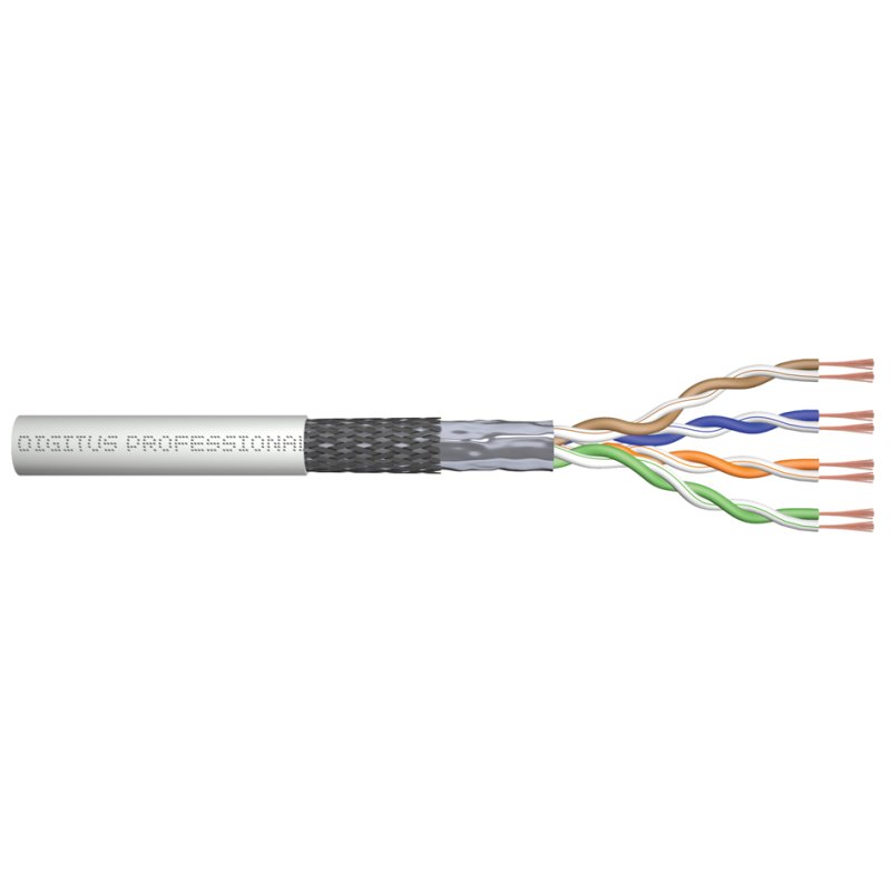 DIGITUS network cable Cat5e SF/UTP, grey, 305 m reel