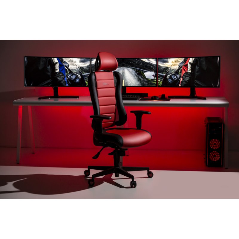 Topstar bureaustoel Sitness RS, zwart/rood, kunstleer, draaibaar
