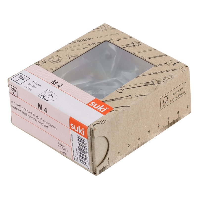Suki rondelles de carrosserie galvanisées, 8,4×24×2,00 mm PH2, 100 pièces