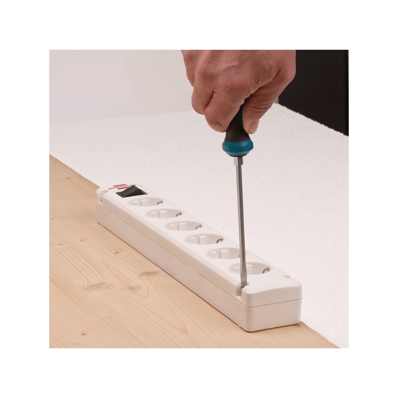 brennenstuhl multiprise Bremounta, 6 prises, blanc, câble 3 m