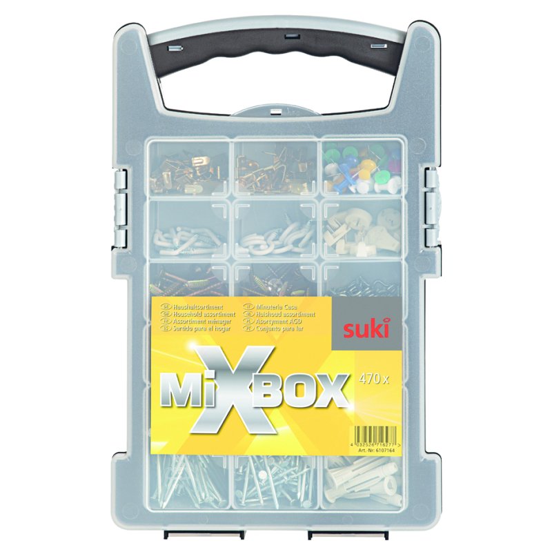 suki. mixbox ménage, assortiment 470 pièces, boîte plastique