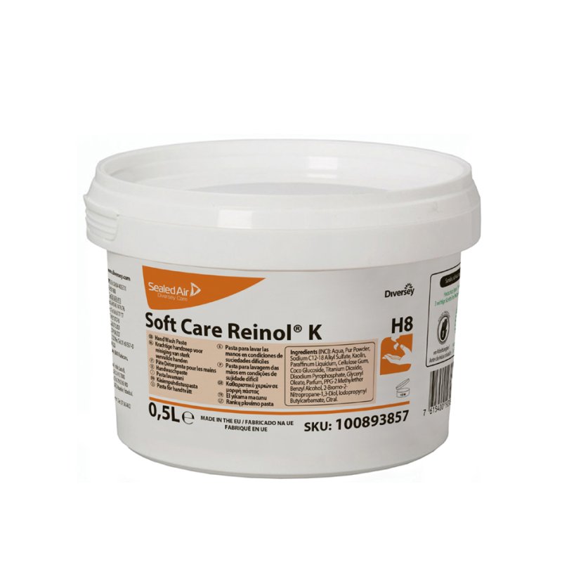 Soft Care REINOL K handwaspasta, 10 liter emmer, olivenkernmehl