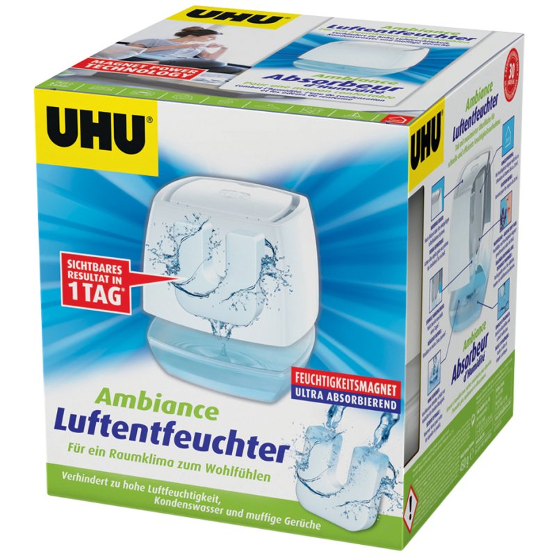 UHU luchtontvochtiger Ambiance, navulbaar, antraciet, 450 g