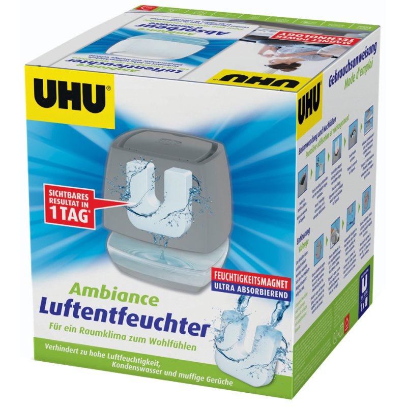 UHU luchtontvochtiger Ambiance, navulbaar, antraciet, 450 g