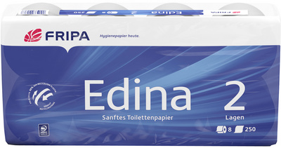 fripa toiletpapier Edina, 2-laags, hochwit, 8 rollen