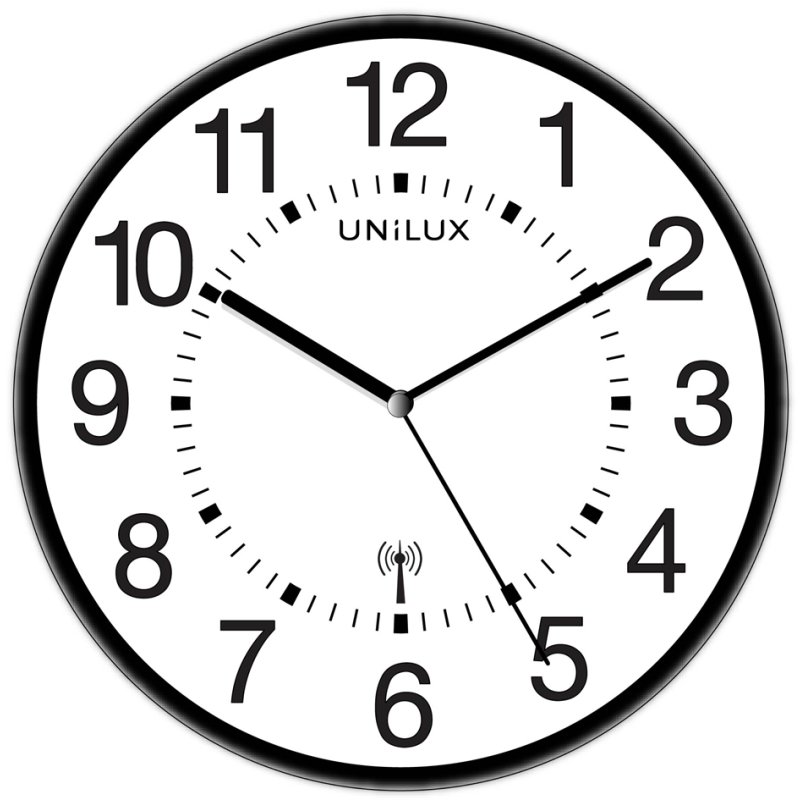 UNiLUX horloge mural Wave radiopiloté, 300 mm, argent