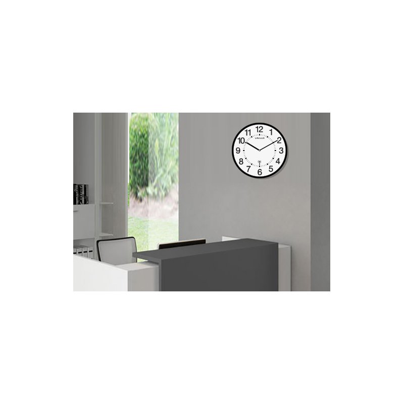 UNiLUX wall clock MAXI WAVE, silver, radio-controlled, diameter 380 mm